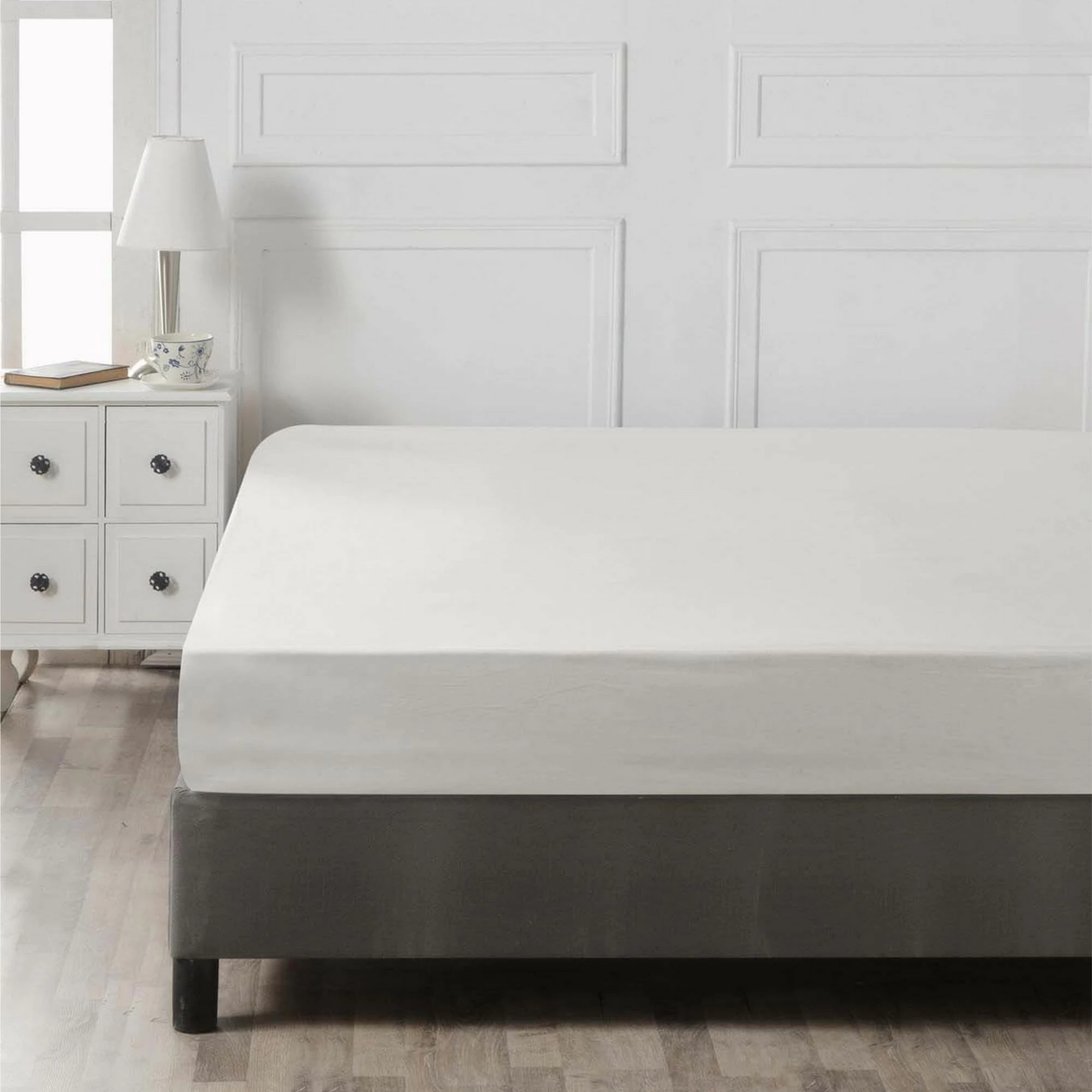 Çarçaf i bardhë fitted Ranforce Double XL, L'essentiel