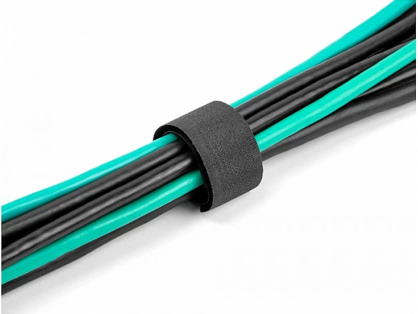 Lidhëse kabllosh me Velcro DeLOCK 180x20 mm, 10 copë, e zezë