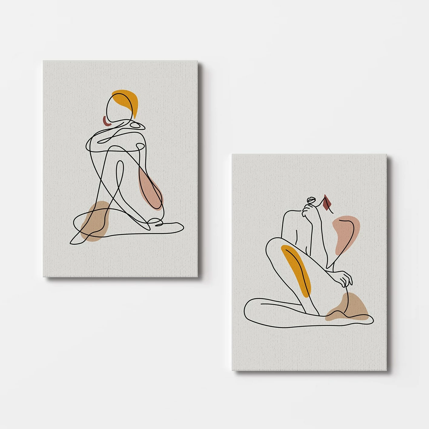Pikturë dekorative në kanavacë (2 copë), Wallity, 2KNV4289, 50x70cm