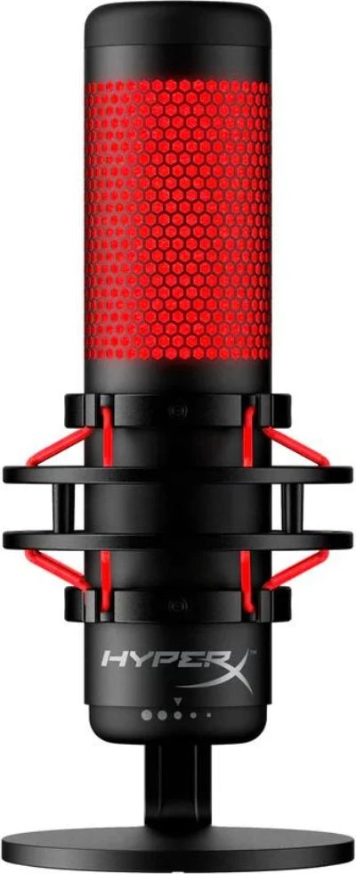Mikrofon, HyperX, 4P5P6AA, për tavolinë për streaming/podcast dhe lojëra, i zi