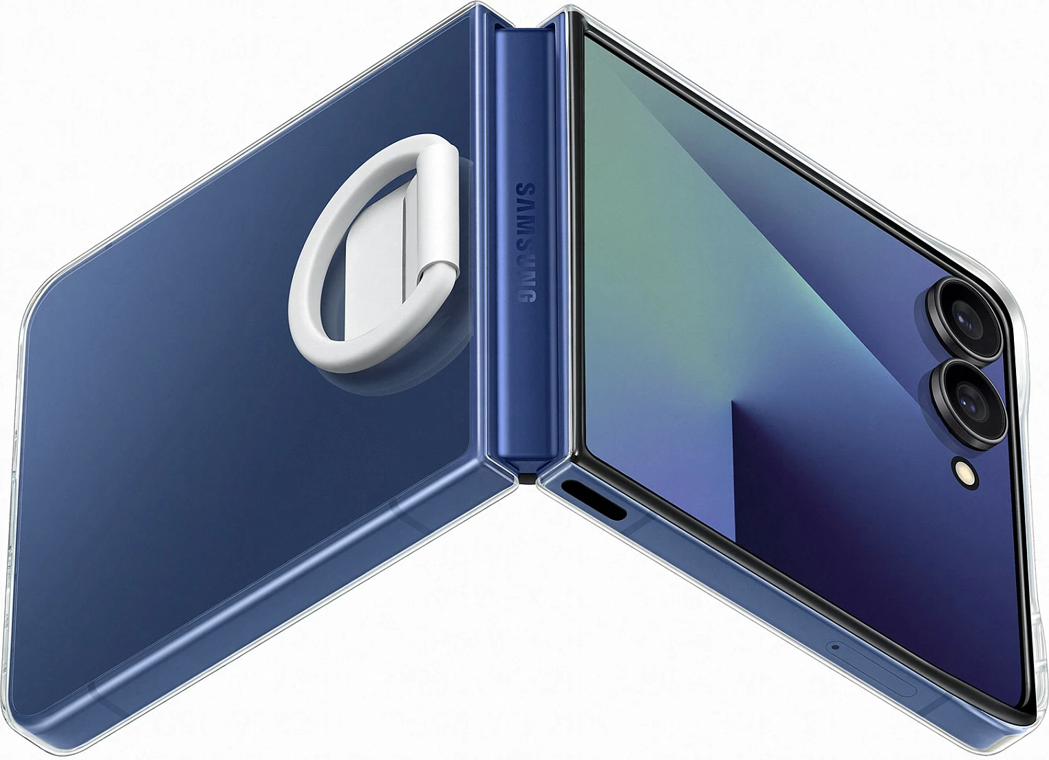 Mbështjellës Samsung Ring Case për Galaxy Flip7, transparent