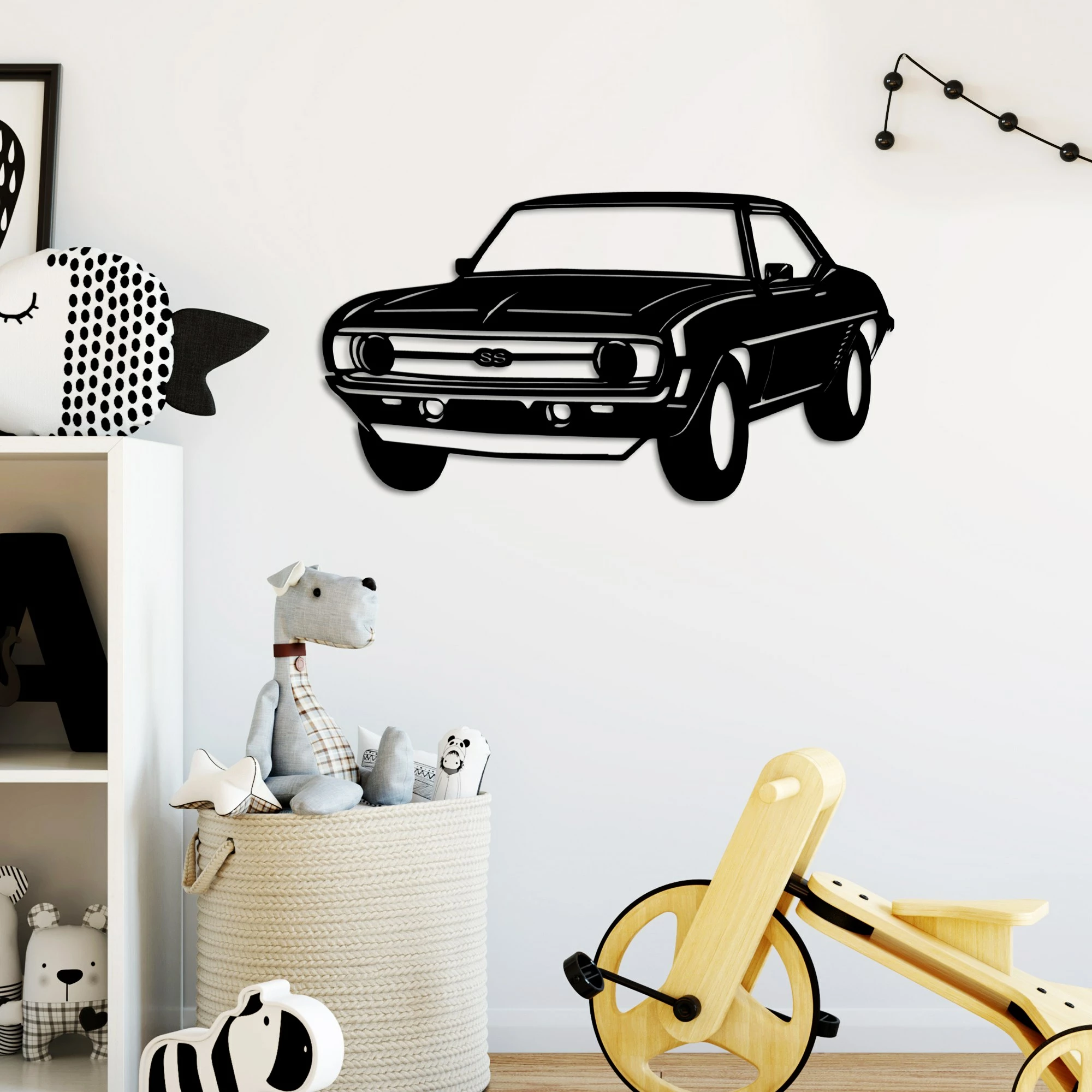 Aksesor dekorativ metalik për mur, Wallity, Chevrolet Camaro SS