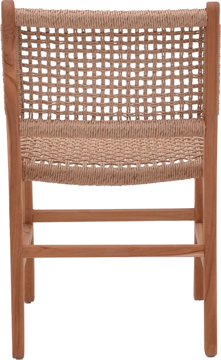 Karrige Sponze, skelet dru teak dhe litar sintetik, ngjyrë natyrale, 50x58x85cm