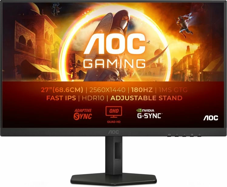 Monitor gaming AOC Q27G4XF 27\" QHD IPS 180Hz HDR10 Adaptive-Sync, zi