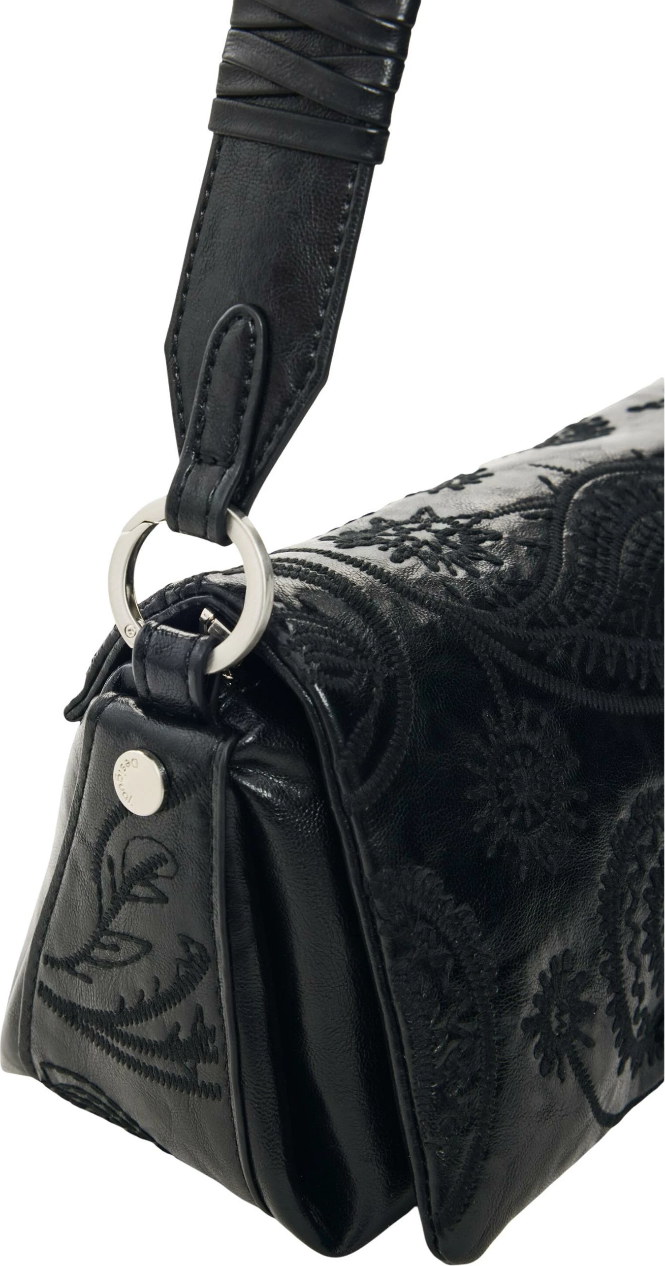 Çantë krahu për femra Desigual Siroco Naron Mini Fla 26WAXPA9, e zezë
