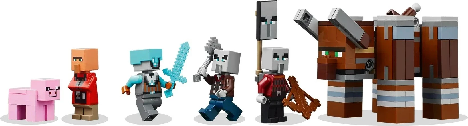 Set LEGO Minecraft 21278 The Pillager Outpost and Ravager, 665 pjesë