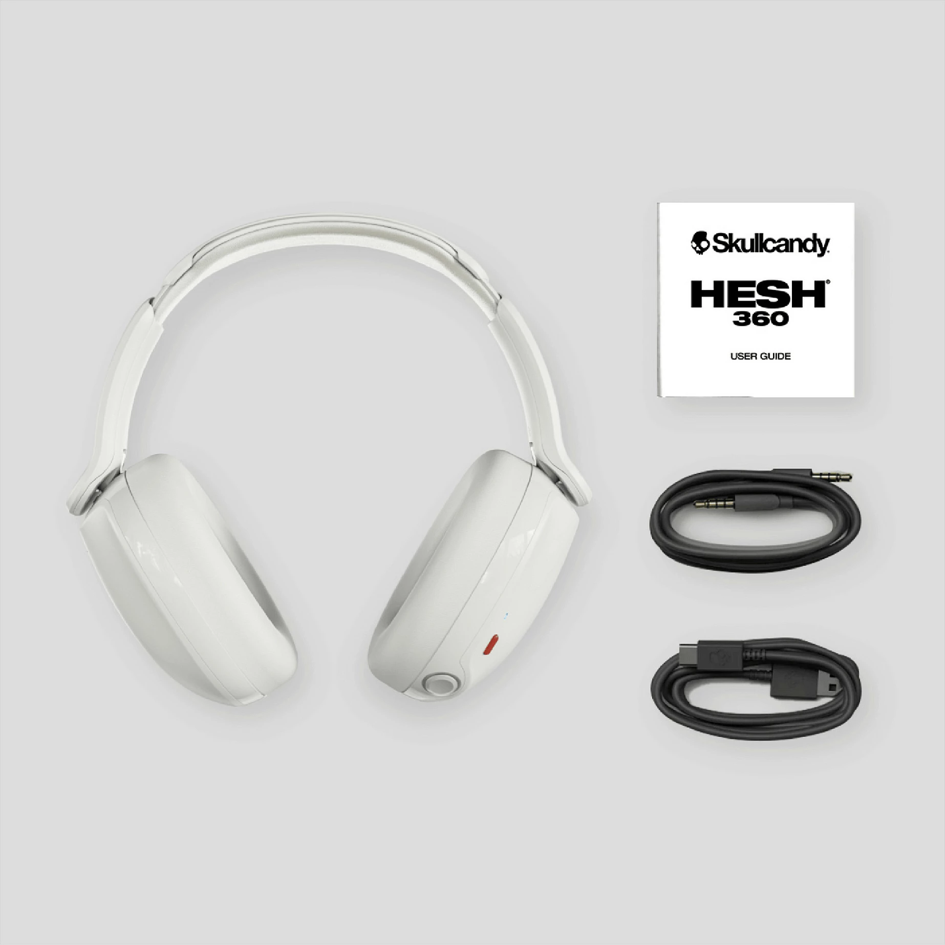 Kufje Skullcandy Hesh 360, Bluetooth 5.3, Over-Ear, 100 orë bateri, të bardha