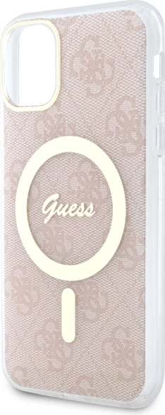 Mbështjellës Guess 4G MagSafe për iPhone 11 6.1", Rozë