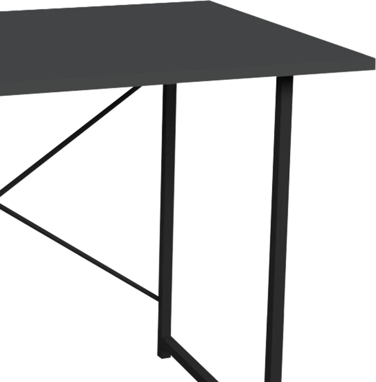 Tavolinë studimi Ustando, 90x60x72 cm, melaminë antracit, kornizë metalike