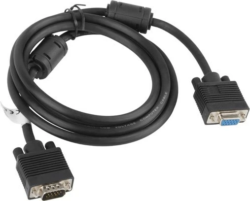 Kabllo VGA Lanberg CA-VGAC-10CC-0018-B+, 1.8 m, e Zezë