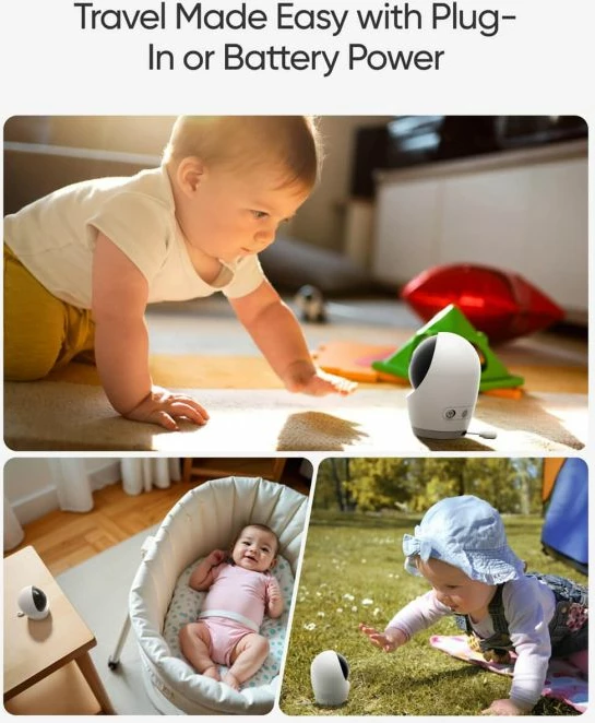 Baby monitor Anker Eufy Security E21 4K, ekran 5-inç 720p, bateri 5000 mAh, zoom 8×, set me kamerë + monitor