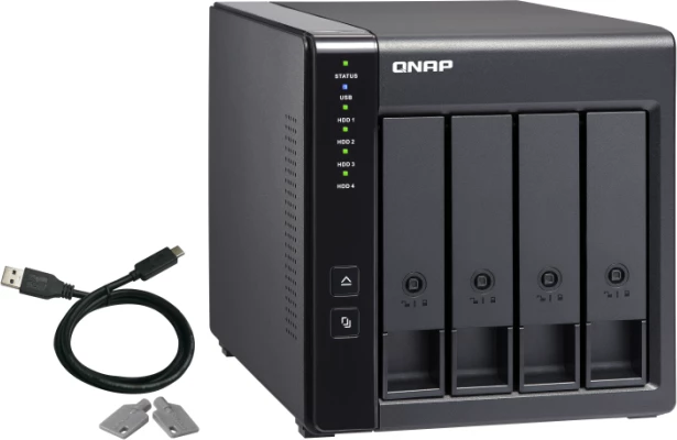 Njësi zgjerimi USB QNAP TR-004, 4-bay RAID DAS/NAS, USB 3.2 Gen 1 Type-C, e zezë