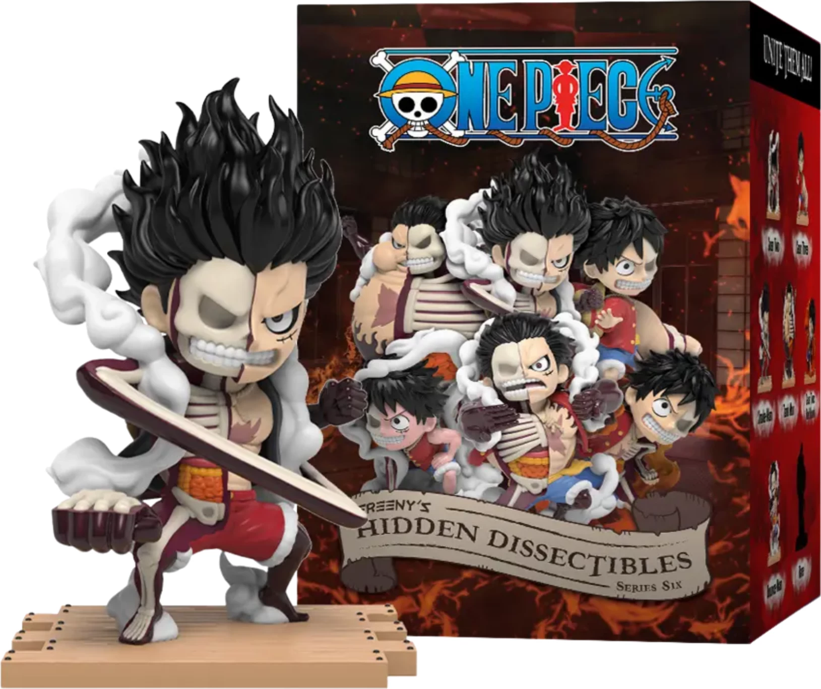 Figurinë koleksionuese Mighty Jaxx Freeny’s Hidden Dissectibles: One Piece Luffy’s Gears Edition, vinyl 10 cm, blind box (1 copë)