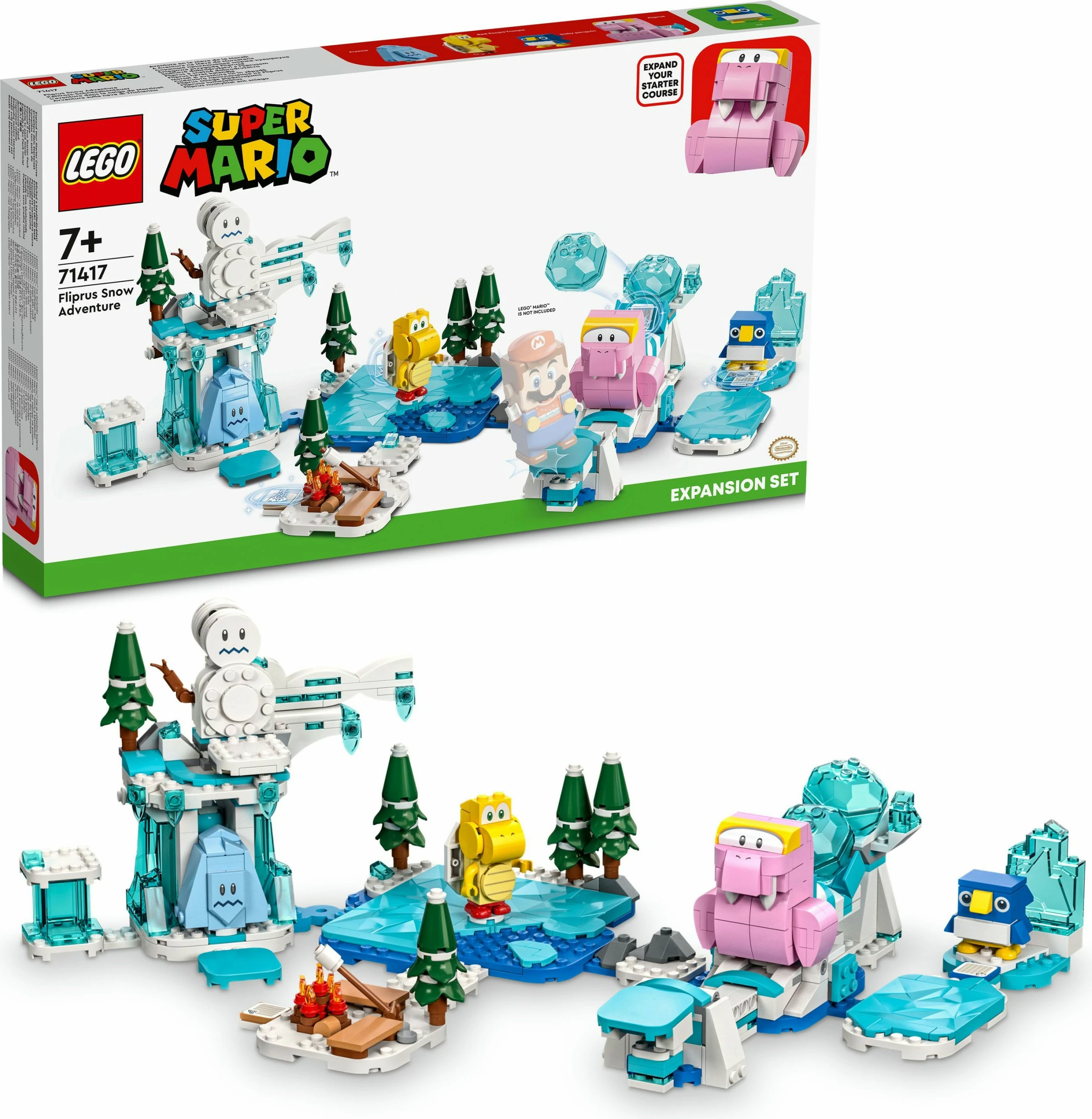 Set ndërtimi LEGO Super Mario Fliprus Snow Adventure Expansion, 567 pjesë, shumëngjyrësh