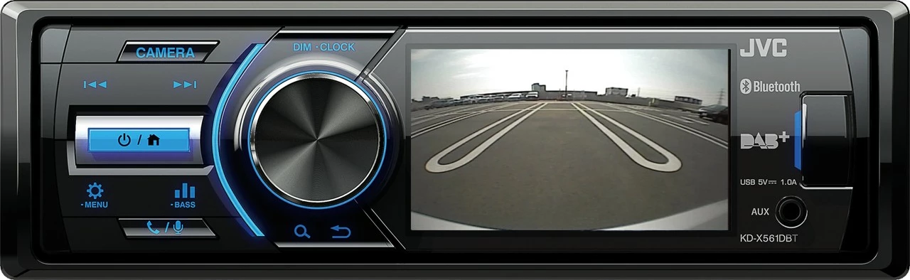 Radio veture JVC KD-X561DBT, Bluetooth, USB, ekran 3", e zezë/kaltër