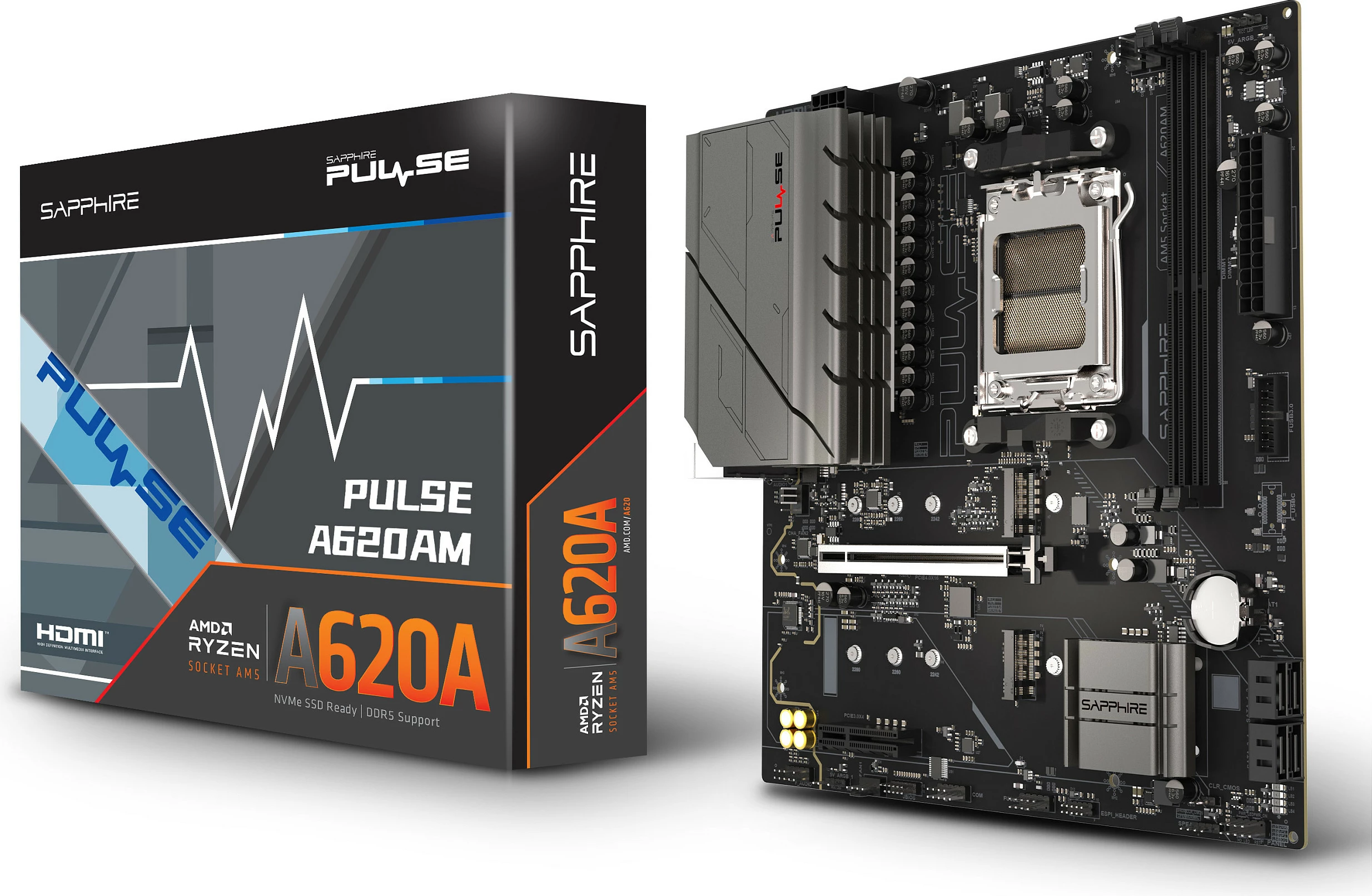 Pllakë amë Sapphire PULSE A620AM, Socket AM5, DDR5, deri 64GB