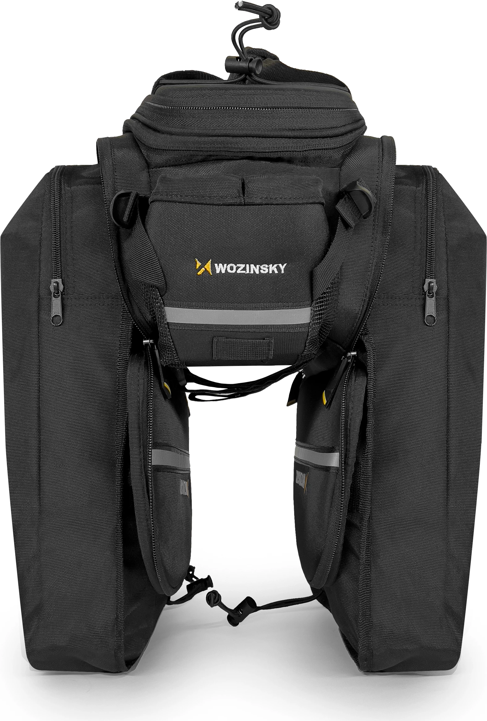 Çantë biçiklete Wozinsky WBB19BK, 35L, me mbulesë shiu, e zezë