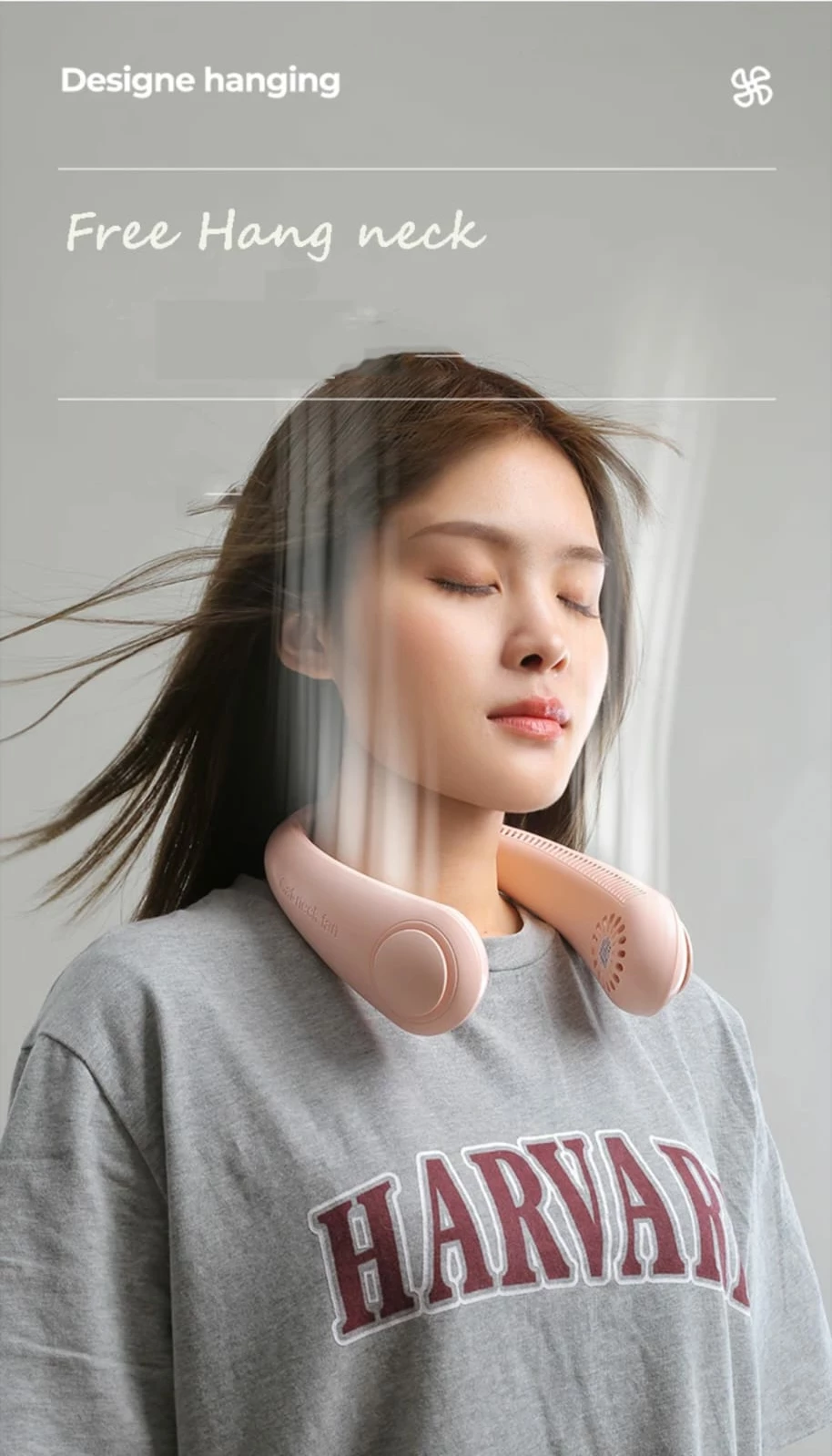 Ventilator Portativ për Qafë me Dizajn Ergonomik – Cat Neck Fan