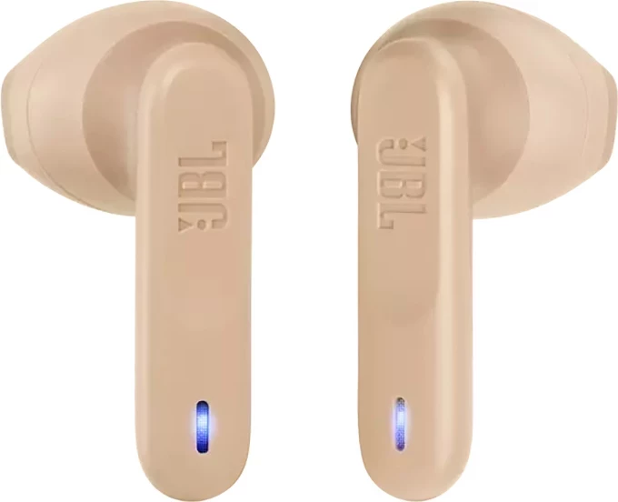 Kufje JBL Wave Flex wireless, 32 orë bateri, rezistente ujë/pluhur, bezhë