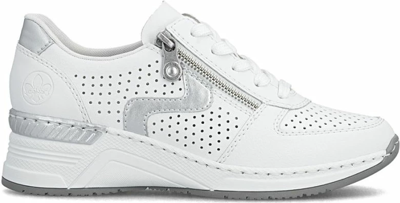 Atlete platforme për femra Rieker N4340-80, të bardha