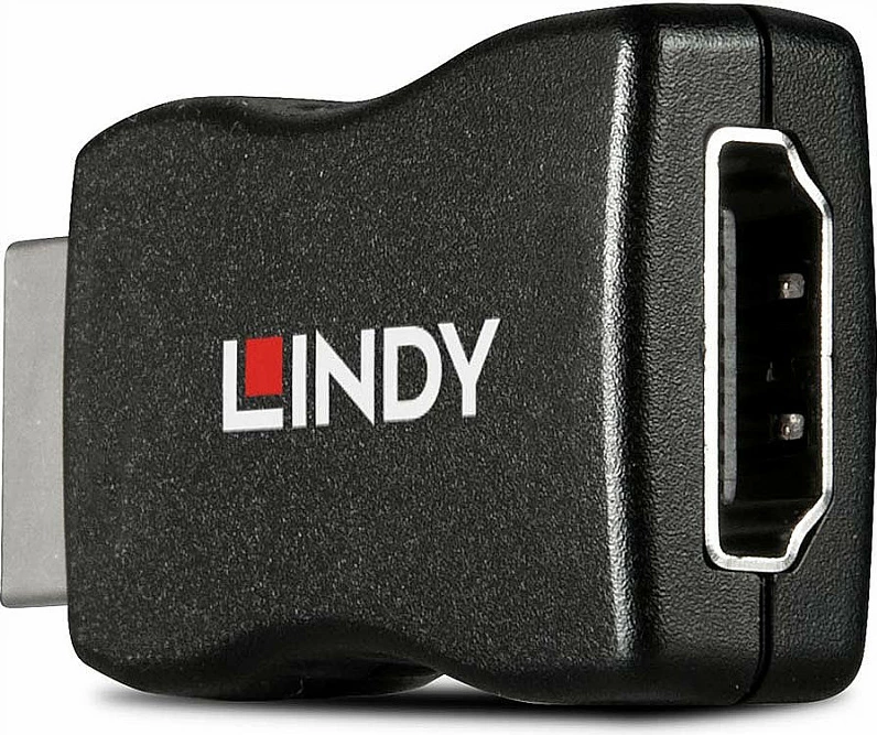 Adapter HDMI EDID Emulator Lindy 10.2G, 4K, HDMI-A mashkull në HDMI-A femër, i zi