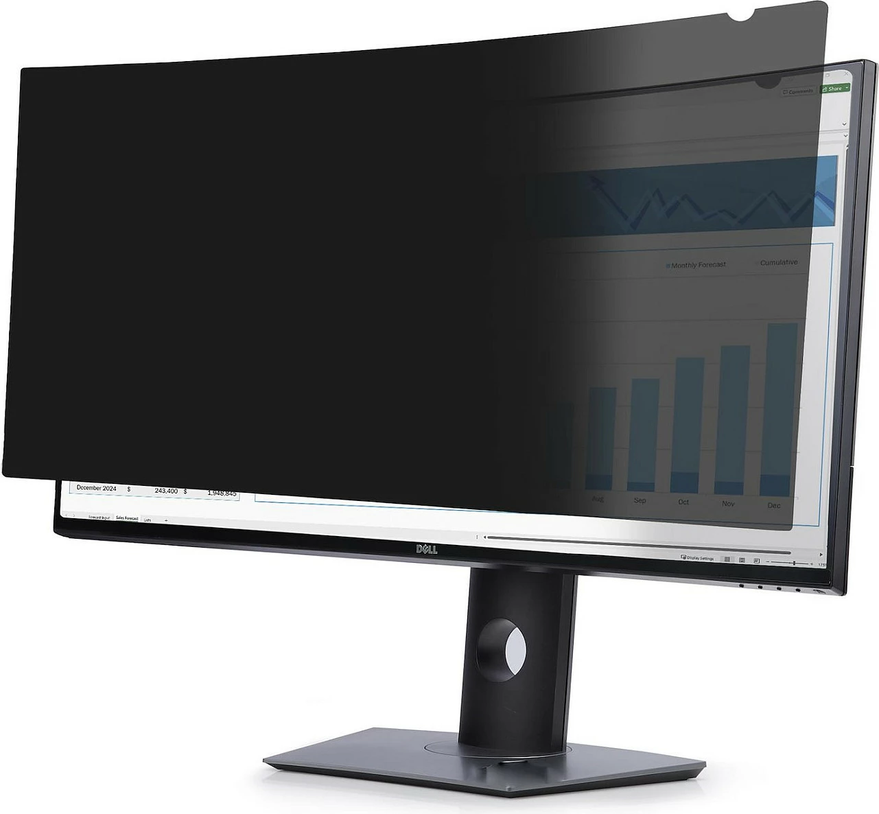 Filter privatësie për monitor StarTech për Dell P3424WE, 34 inç 21:9, dy-anësh matte/shkëlqyes, anti-blue, i zi