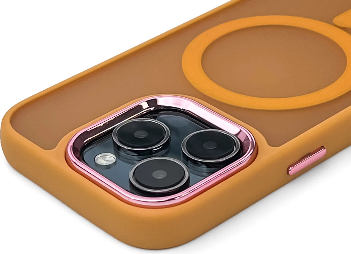 Mbështjellës Hurtel Fashion Case MagSafe për iPhone 16, Portokalli