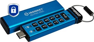 USB stick Kingston IronKey Keypad 200C 256GB, USB-C, kaltër