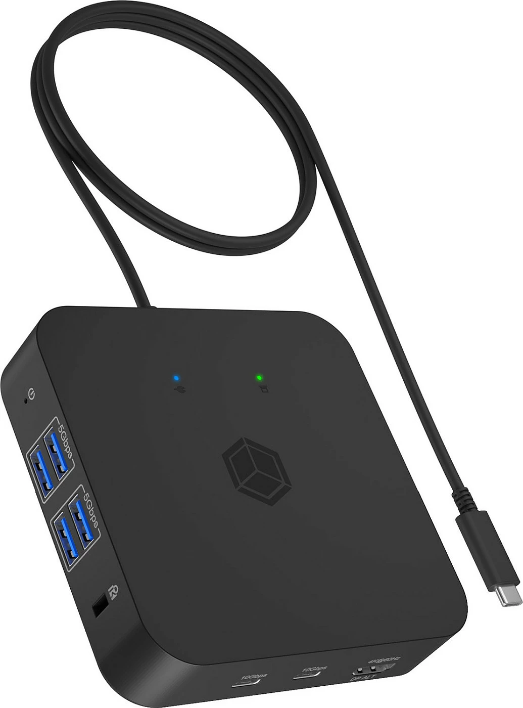 Docking station ICY BOX IB-DK4090-C, USB-C multidock, e zezë