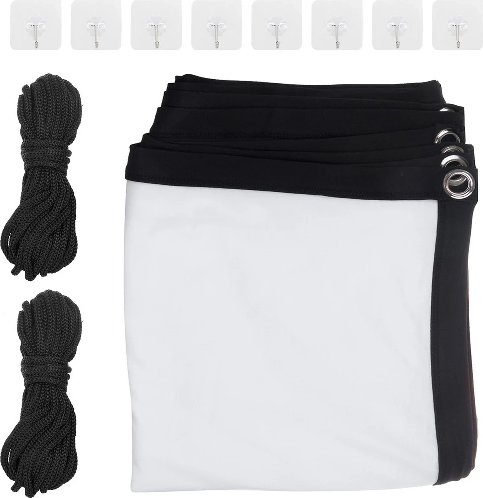 Ekran projekcioni Maclean MC-166, 84", 175x131cm, poliester, me grepa tensioni