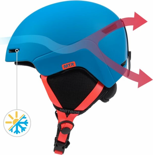 Helmetë skijimi Meteor, unisex, blu
