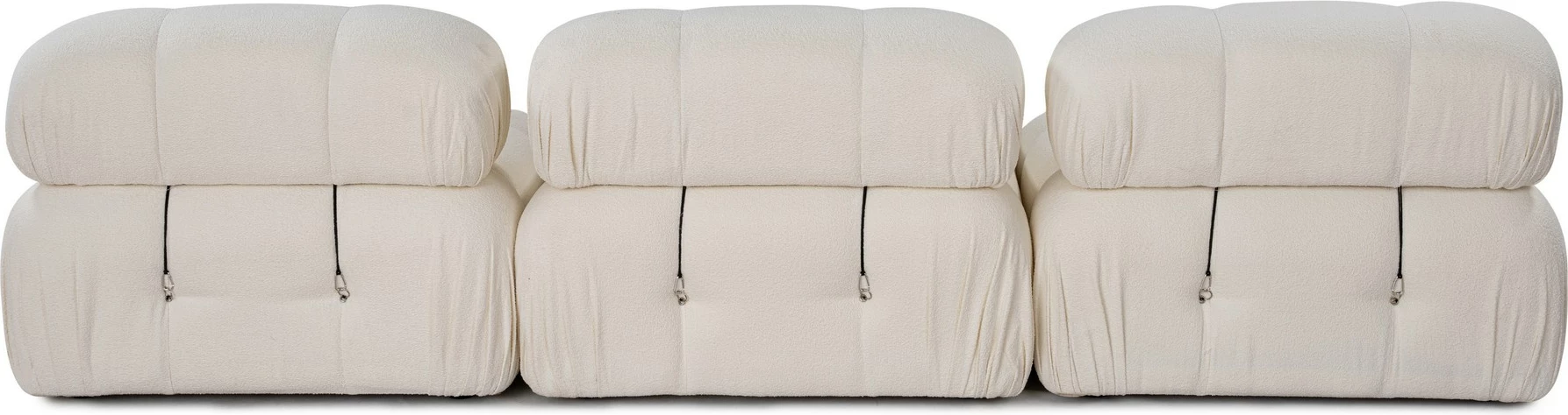 Divan treshe Atelier del Sofa, Bubble 3 vendësh, bouclette, i bardhë (3 pjesë)