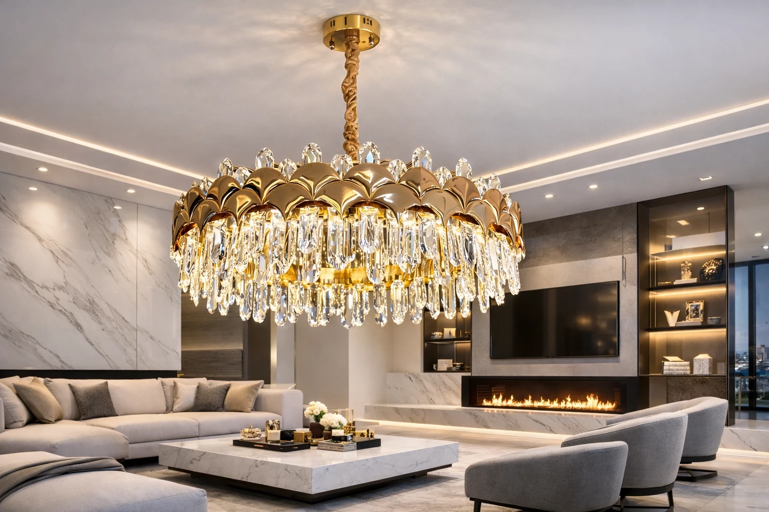 Abazhure kristali LED i varur 8063/600