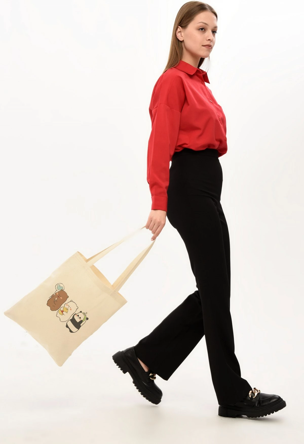 Çantë tote Zoozie Bags, krem, 1021