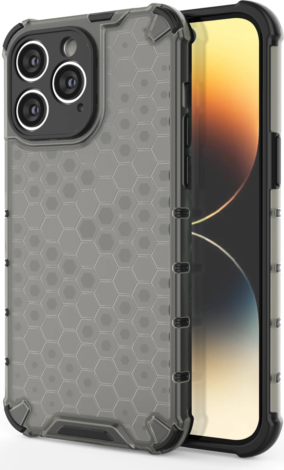 Mbështjellës Hurtel Honeycomb për iPhone 14 Pro Max, i zi
