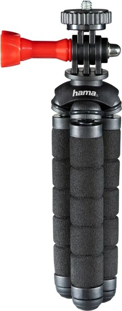 Mini tripod fleksibël Hama Flex 2-in-1 MPN 4557, 7.5-14 cm, 1/4" + GoPro, 64 g, i zi/kuq
