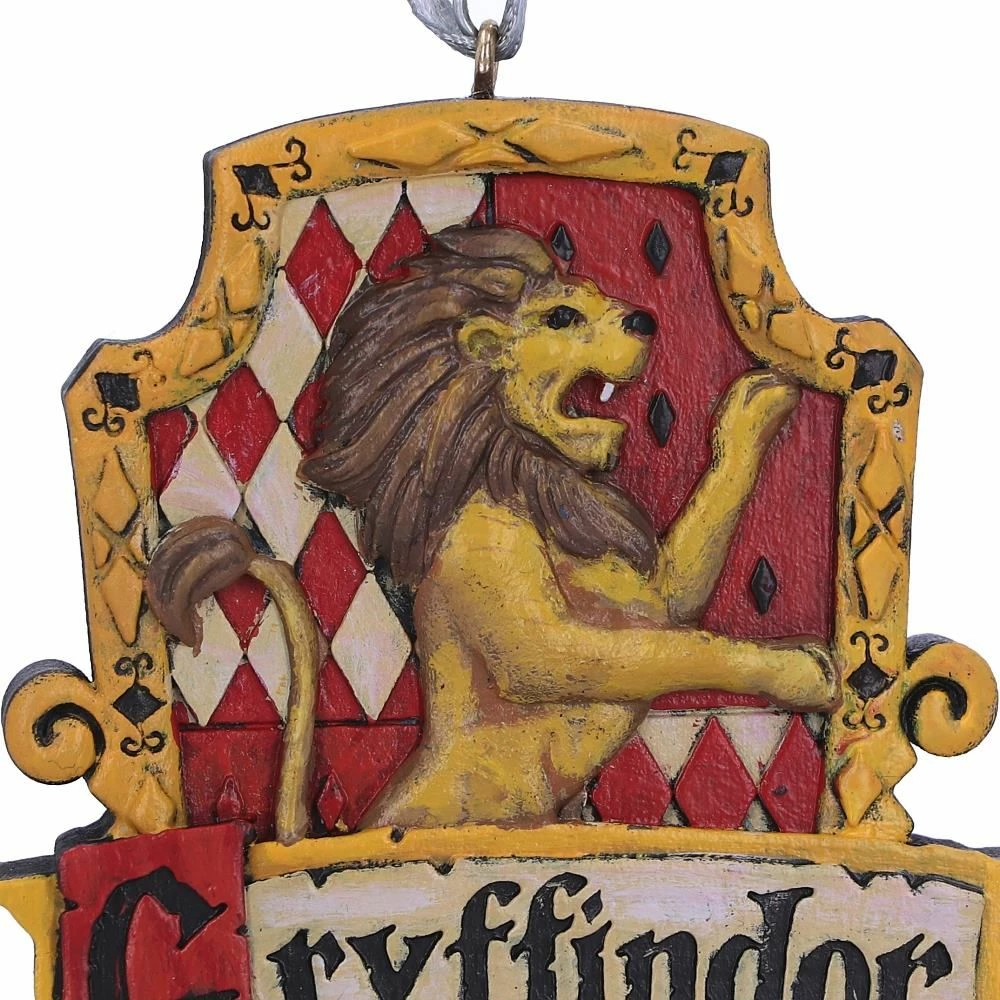 Ornament varës NEMESIS NOW Harry Potter Gryffindor Crest, resinë e pikturuar me dorë, kuqe/artë