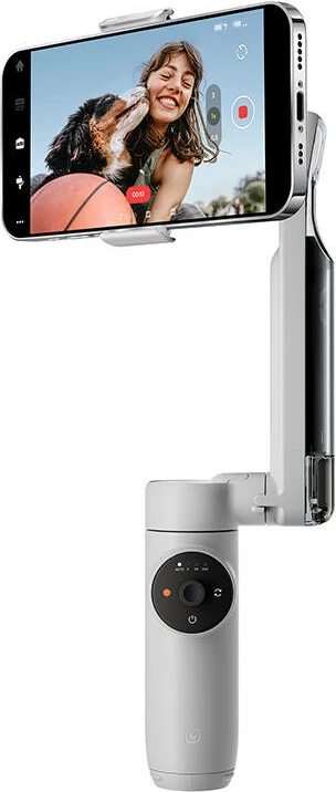 Stabilizator 3-akse për celular, Insta360 Flow, bateri 2900mAh 12h, AI tracking, selfie stick 215mm me tripod, gri