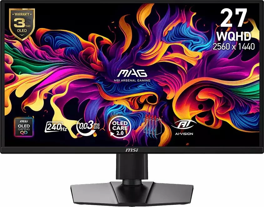 Monitor MSI MAG 272QP QD-OLED X24 26.5\" WQHD 240Hz 0.03ms QD-OLED Adaptive-Sync, i zi