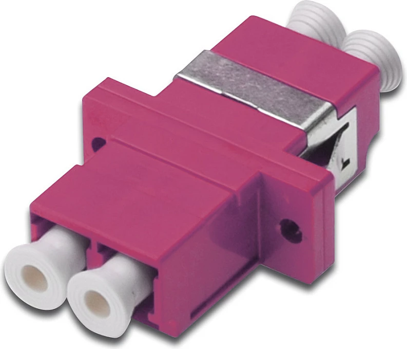Adapter fibër optike Digitus LC-LC, Multimode OM4, duplex, vjollcë