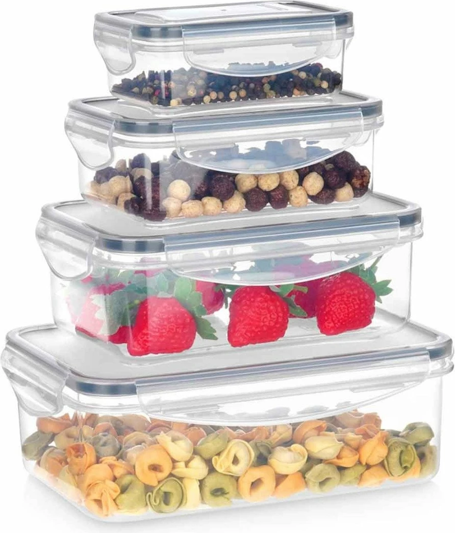 Set kutish për ushqim Vilde 229244 4 copë (1.5L/1L/500ml/240ml), transparente