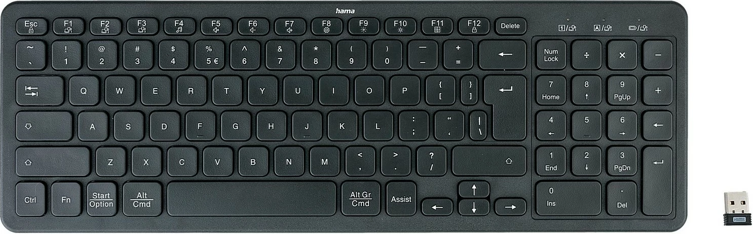 Tastierë Hama multi-device WK-300, e zezë