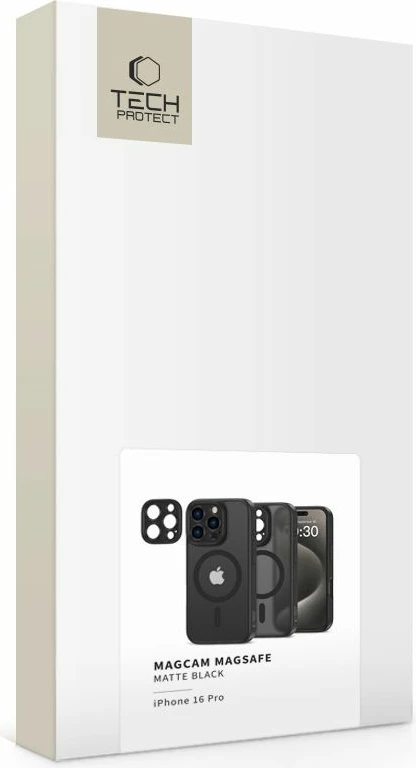 Mbështjellës Tech-Protect MagCam për iPhone 16 Pro, MagSafe, gjysmë-transparent