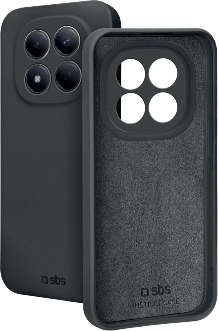 Mbështjellës SBS Instinct për Xiaomi Redmi Note 15 Pro 4G, TPU + mikrofibër, Black