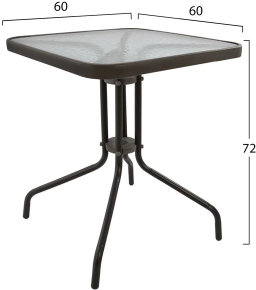 Tavolinë FIGO metalike ngjyrë kafe 60x60x72 cm FH5035.02 6
