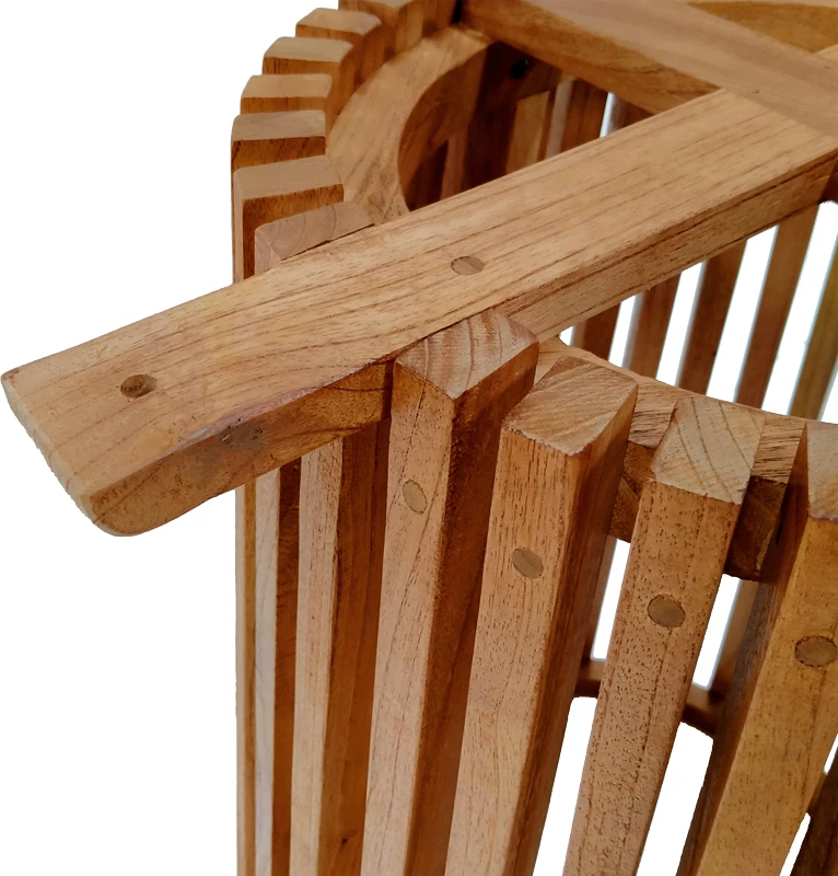 Bazë tavoline për përdorim të brendshëm, dru mindi, ngjyrë natyrale, D60x75cm