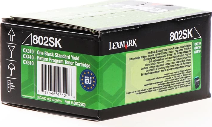 Toner Lexmark 802SK 80C2SK0 XL 2500 faqe, e zezë