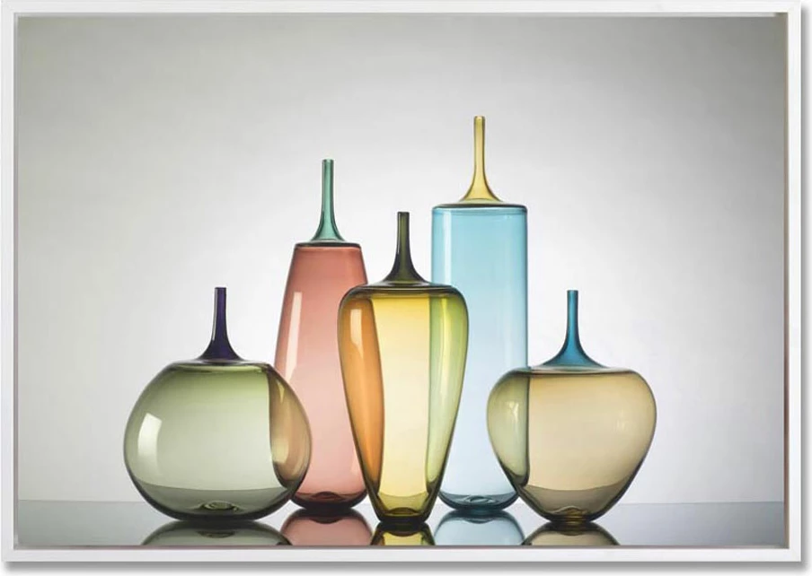 Pikturë dekorative Botli, kanavacë, shumëngjyrëshe, kornizë e bardhë, 93x63x4cm