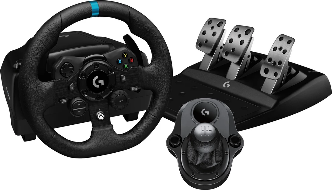 Volan garash me pedale dhe shifter me Force Feedback, Logitech G923 SE 991-000532, për Xbox, i zi, set