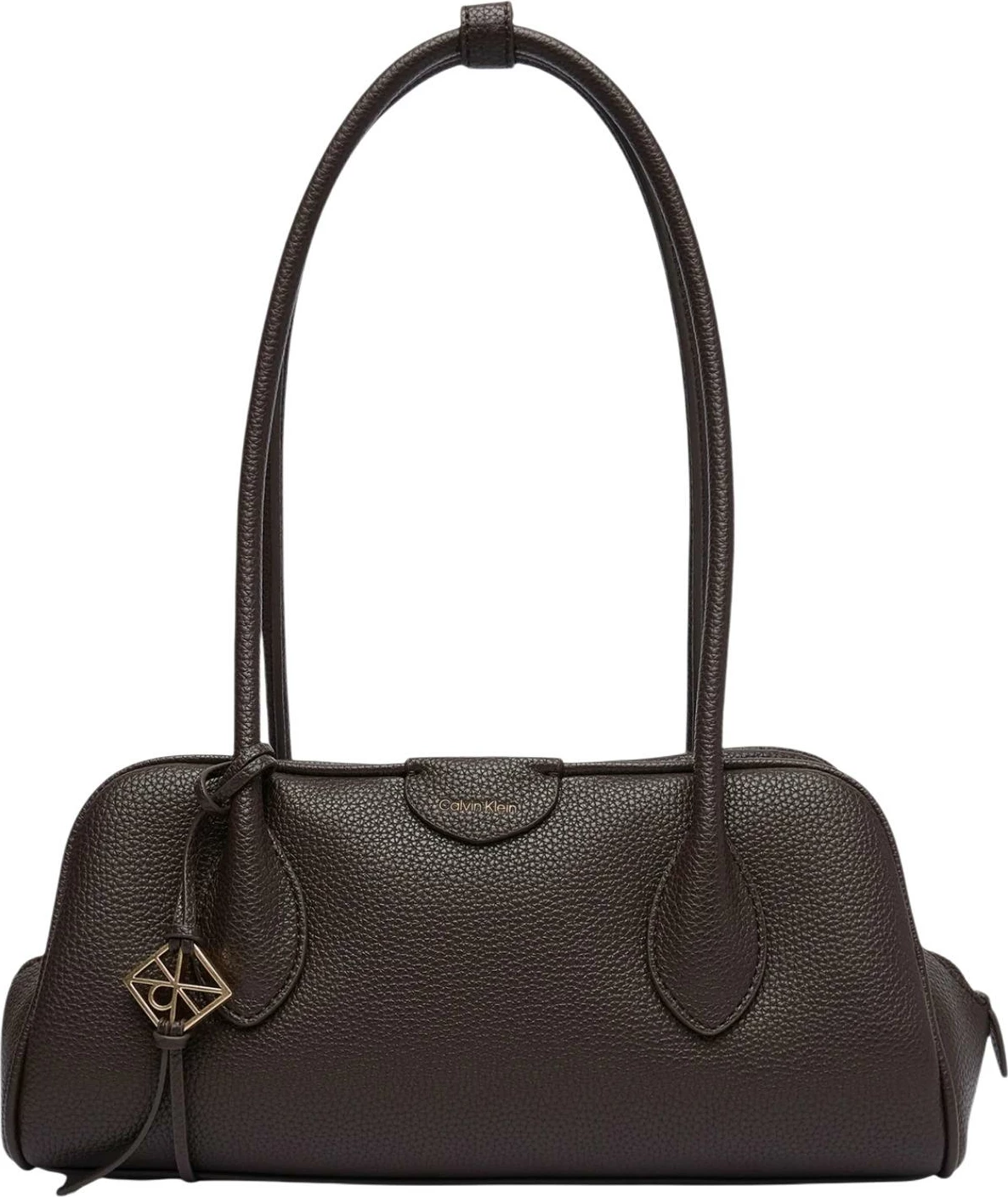 Çantë supi për femra Calvin Klein Emblem Trio Pebble LV04F3743G, kafe e errët